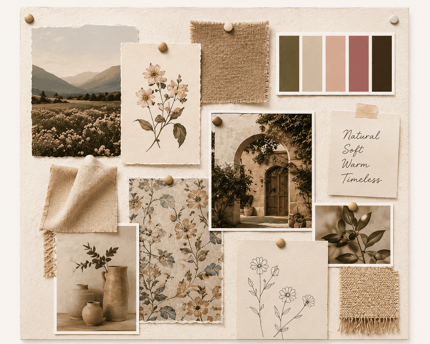Moodboard for making Textile Print
